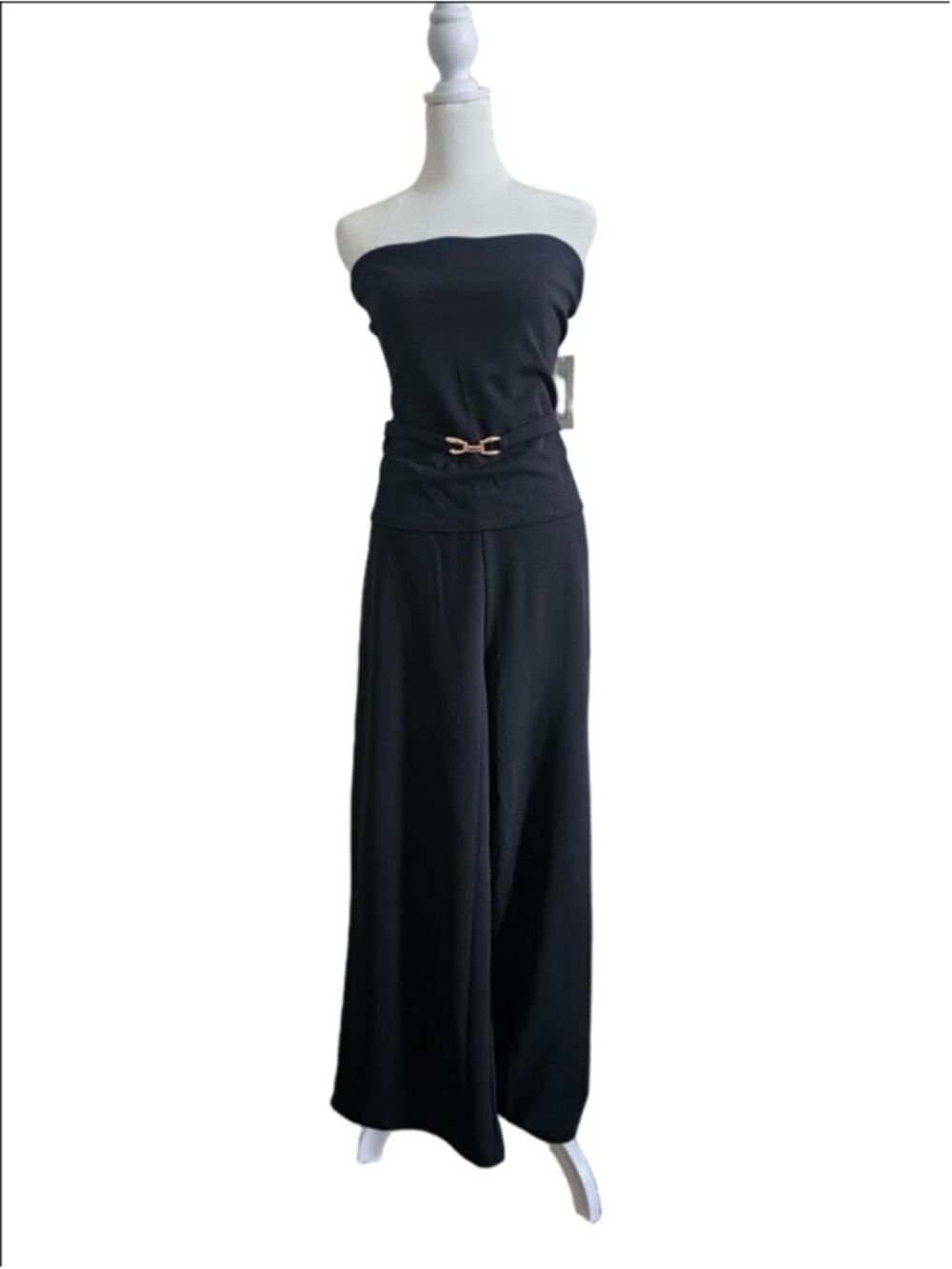 Derek Heart Black Strapless Jumpsuit Size 1X
